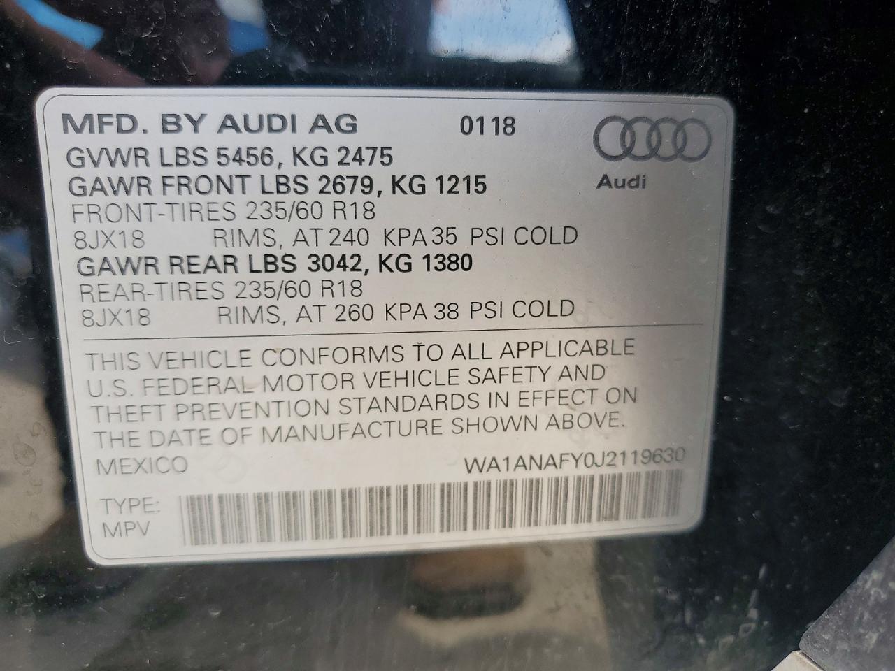 2018 AUDI Q5 PREMIUM photo 25