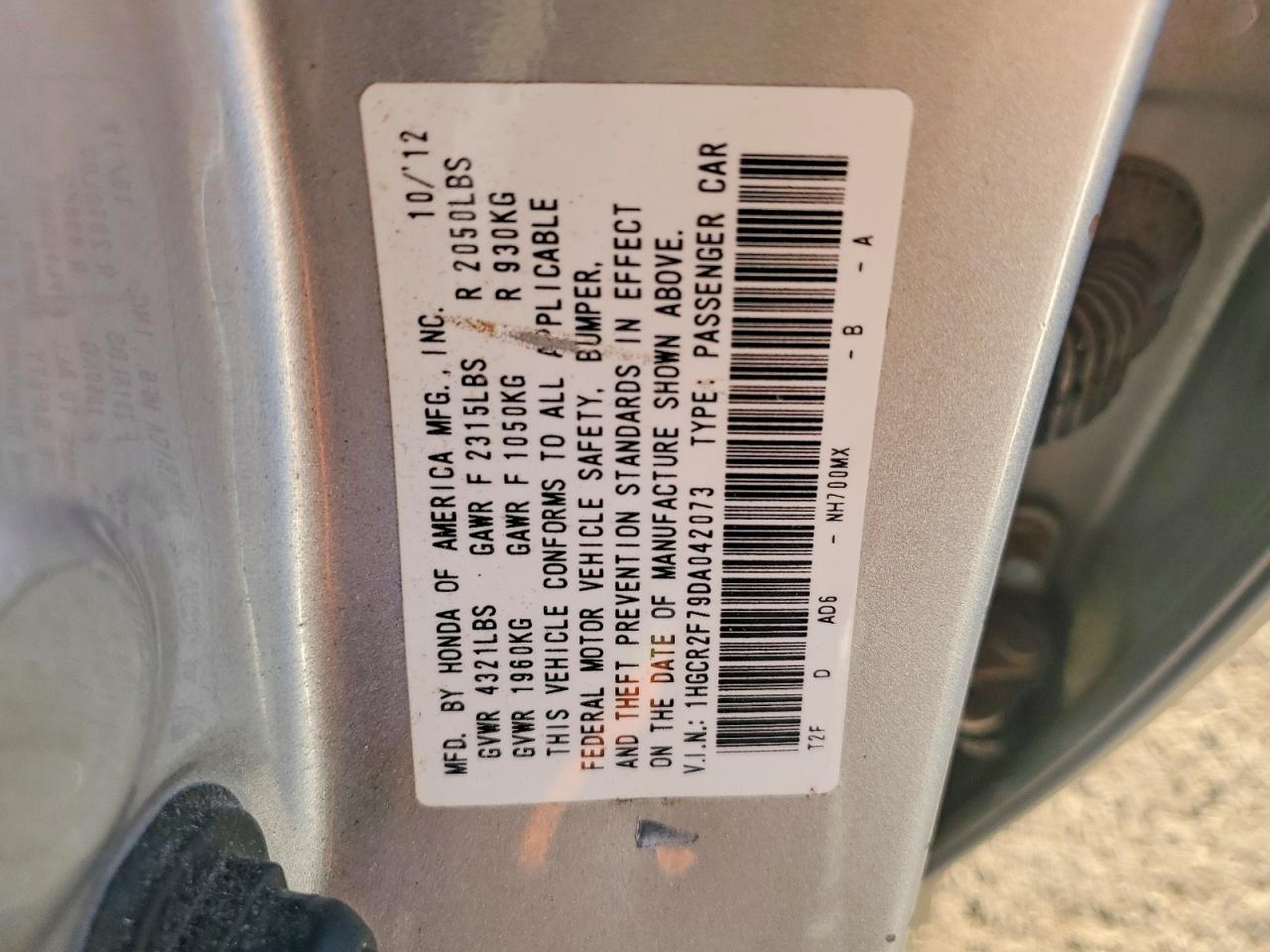 2013 HONDA ACCORD EX photo 23