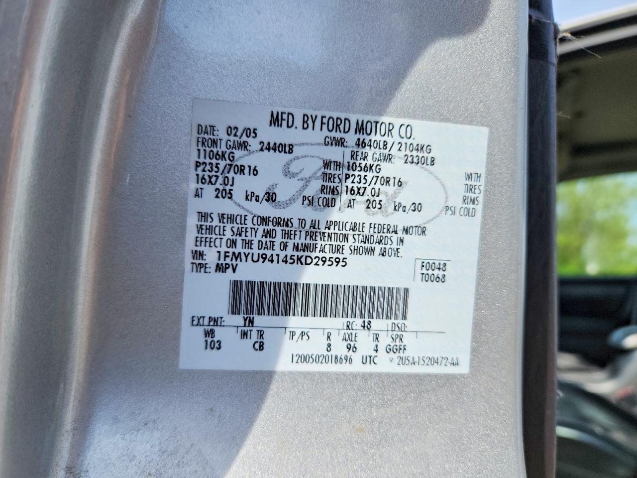 2005 FORD ESCAPE LIMITED photo 37