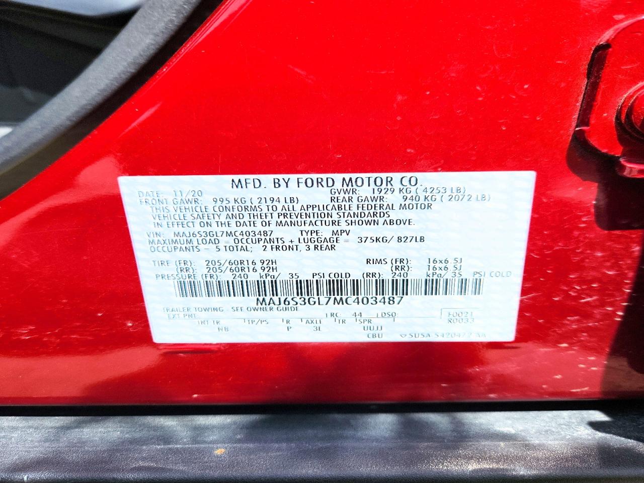 2021 FORD ECOSPORT SE photo 14