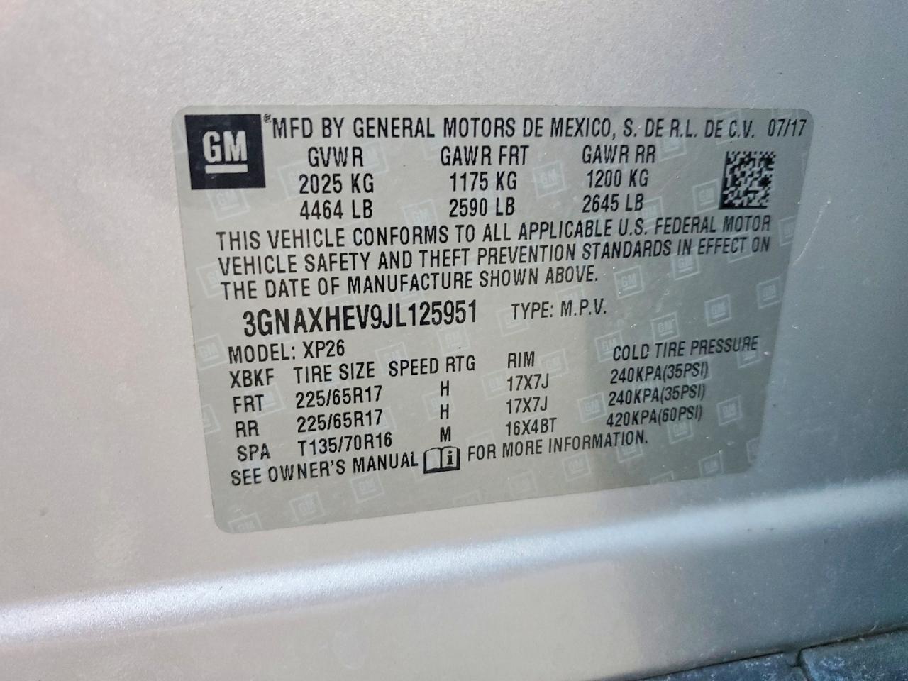2018 CHEVROLET EQUINOX LS photo 25