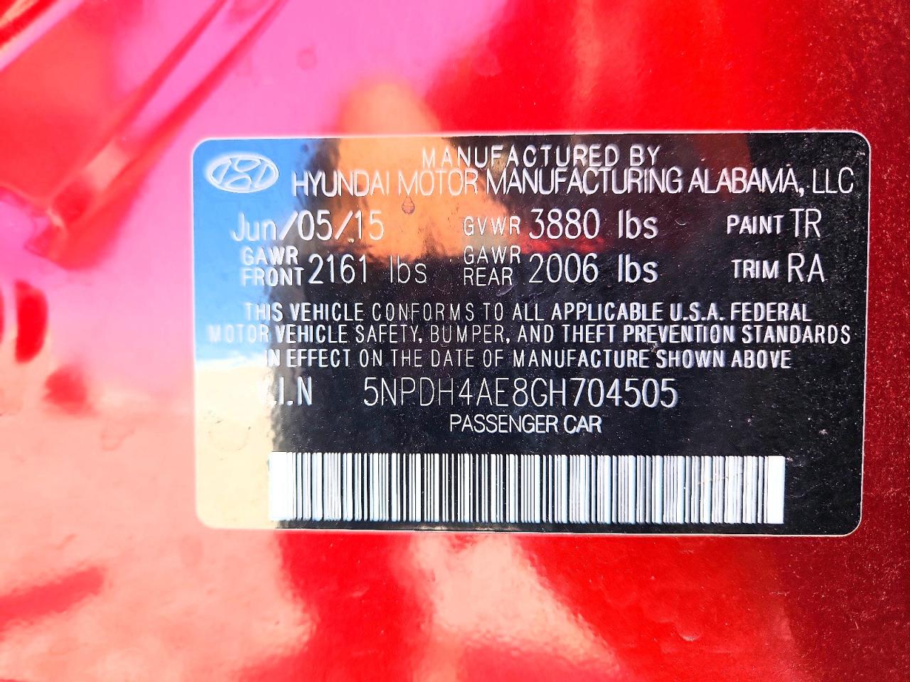 2016 HYUNDAI ELANTRA SE photo 23