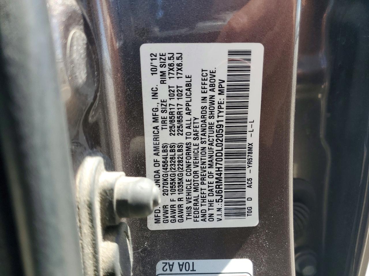 2013 HONDA CR-V EXL photo 13