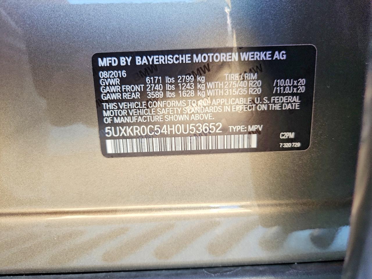 2017 BMW X5 XDRIVE35I photo 37