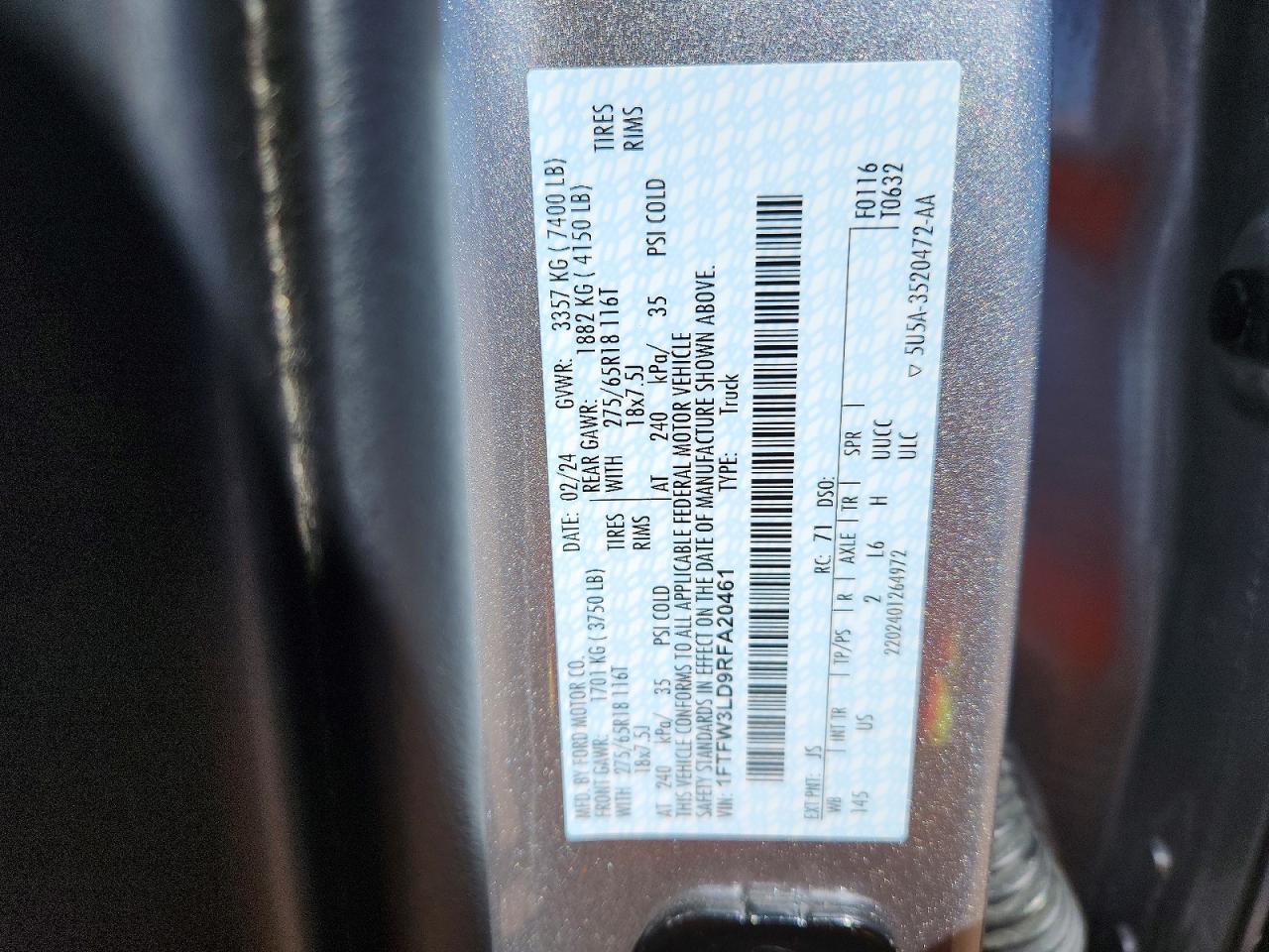 2024 FORD F150 XLT photo 13