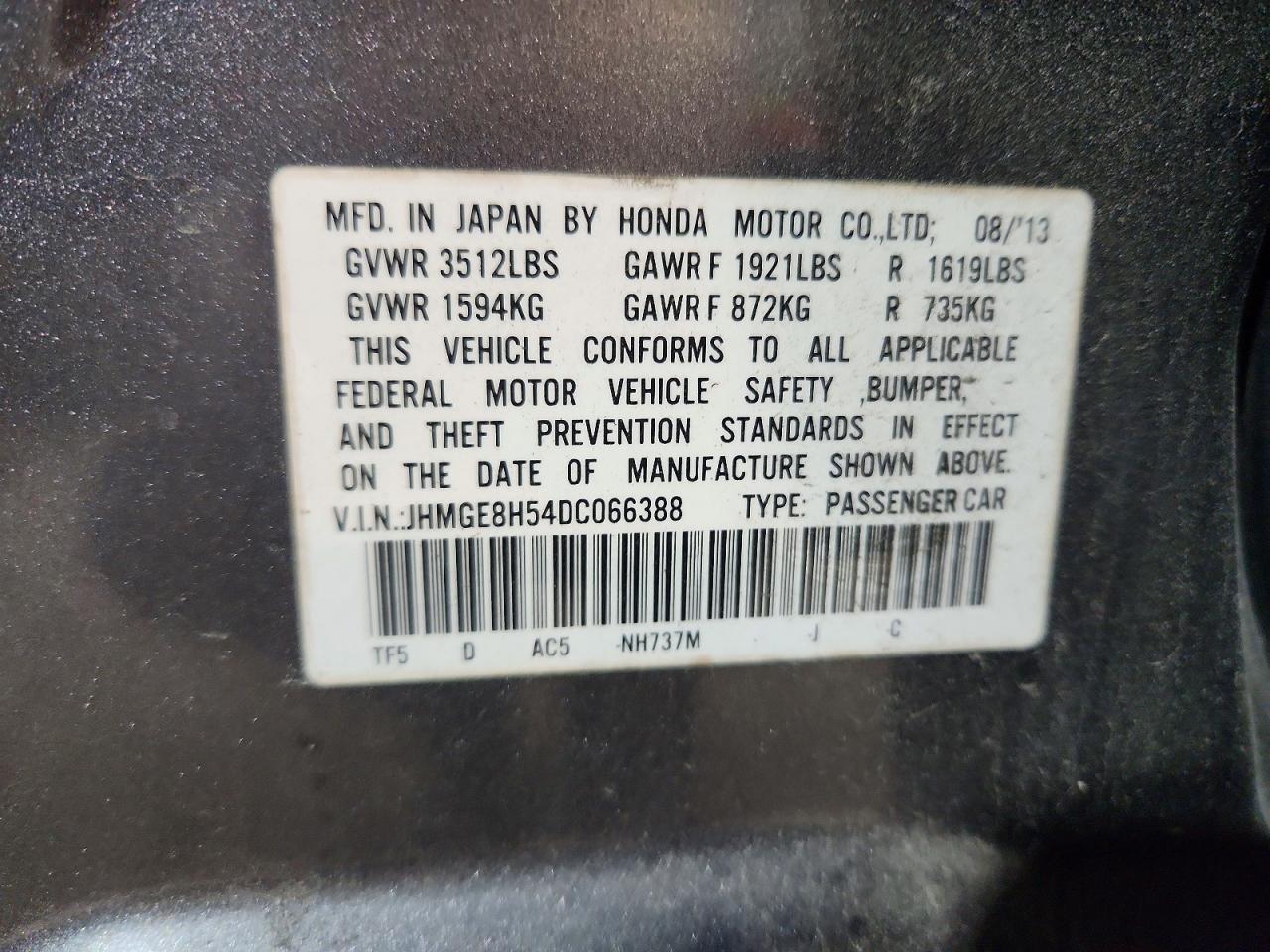 2013 HONDA FIT SPORT photo 12