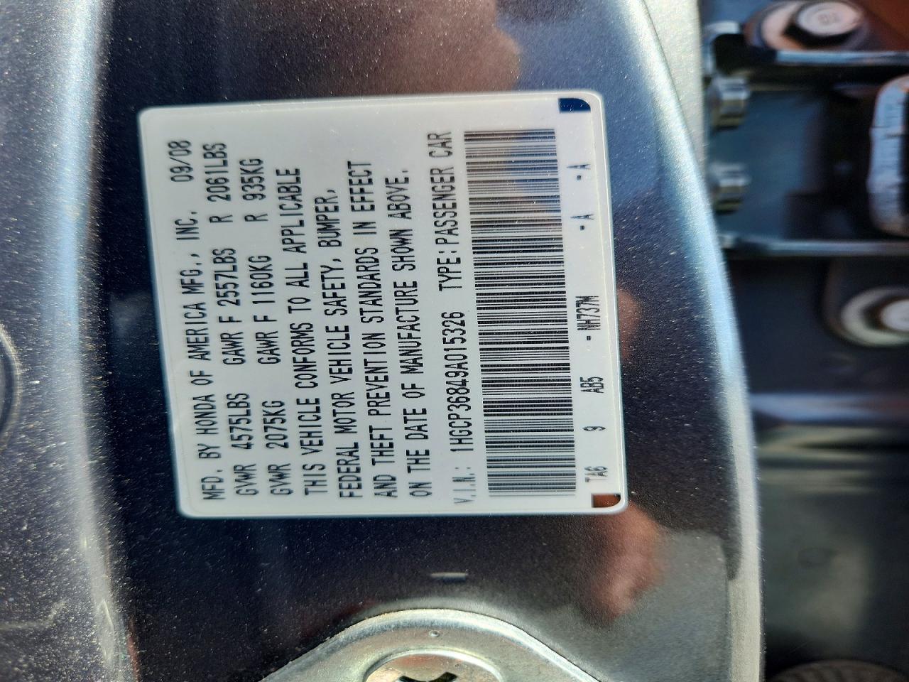 2009 HONDA ACCORD EXL photo 23