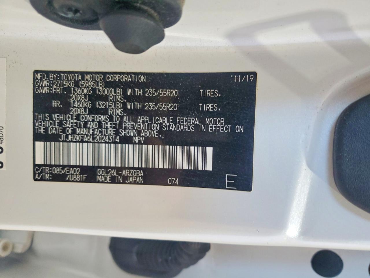 2020 LEXUS RX 350 L photo 13