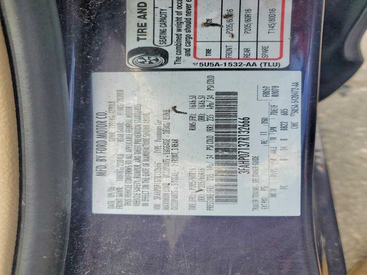 2007 FORD FUSION SE photo 34