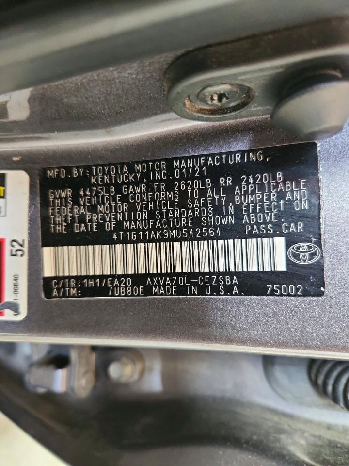 2021 TOYOTA CAMRY SE photo 25