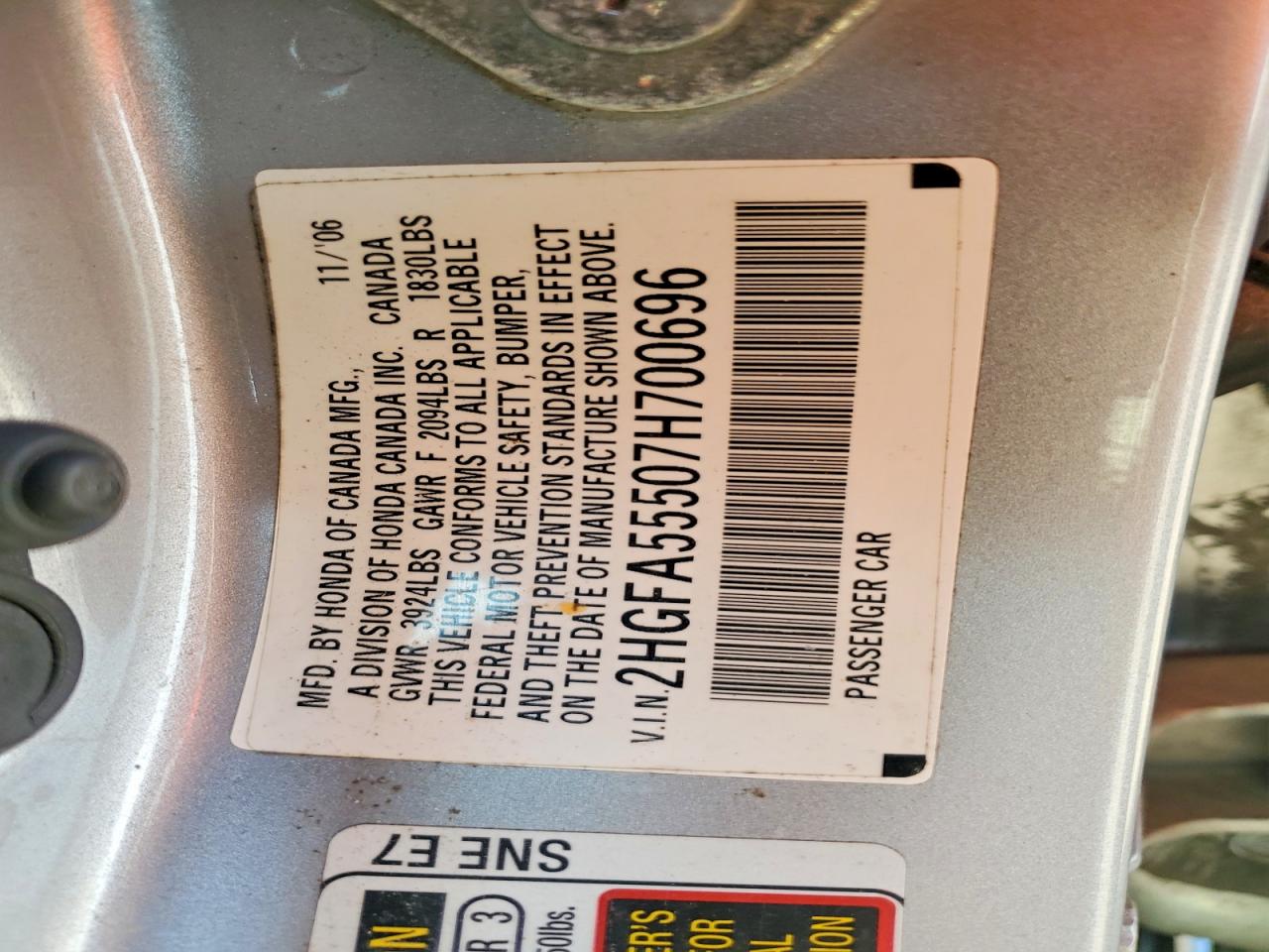 2007 HONDA CIVIC SI photo 34