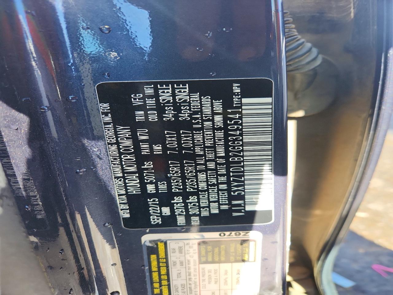 2016 HYUNDAI SANTA FE SPORT 2.4L photo 25