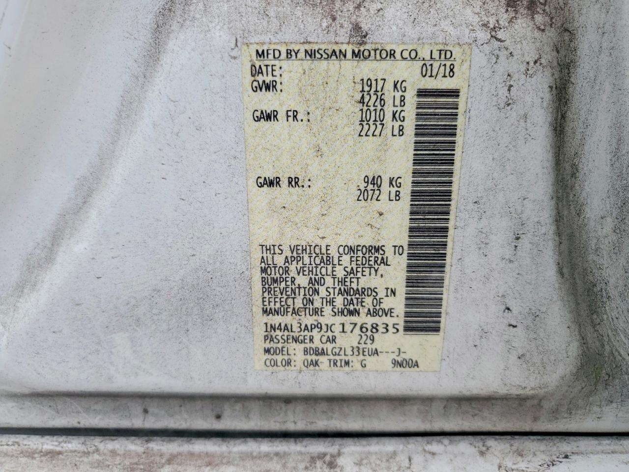 2018 NISSAN ALTIMA 2.5 S photo 13