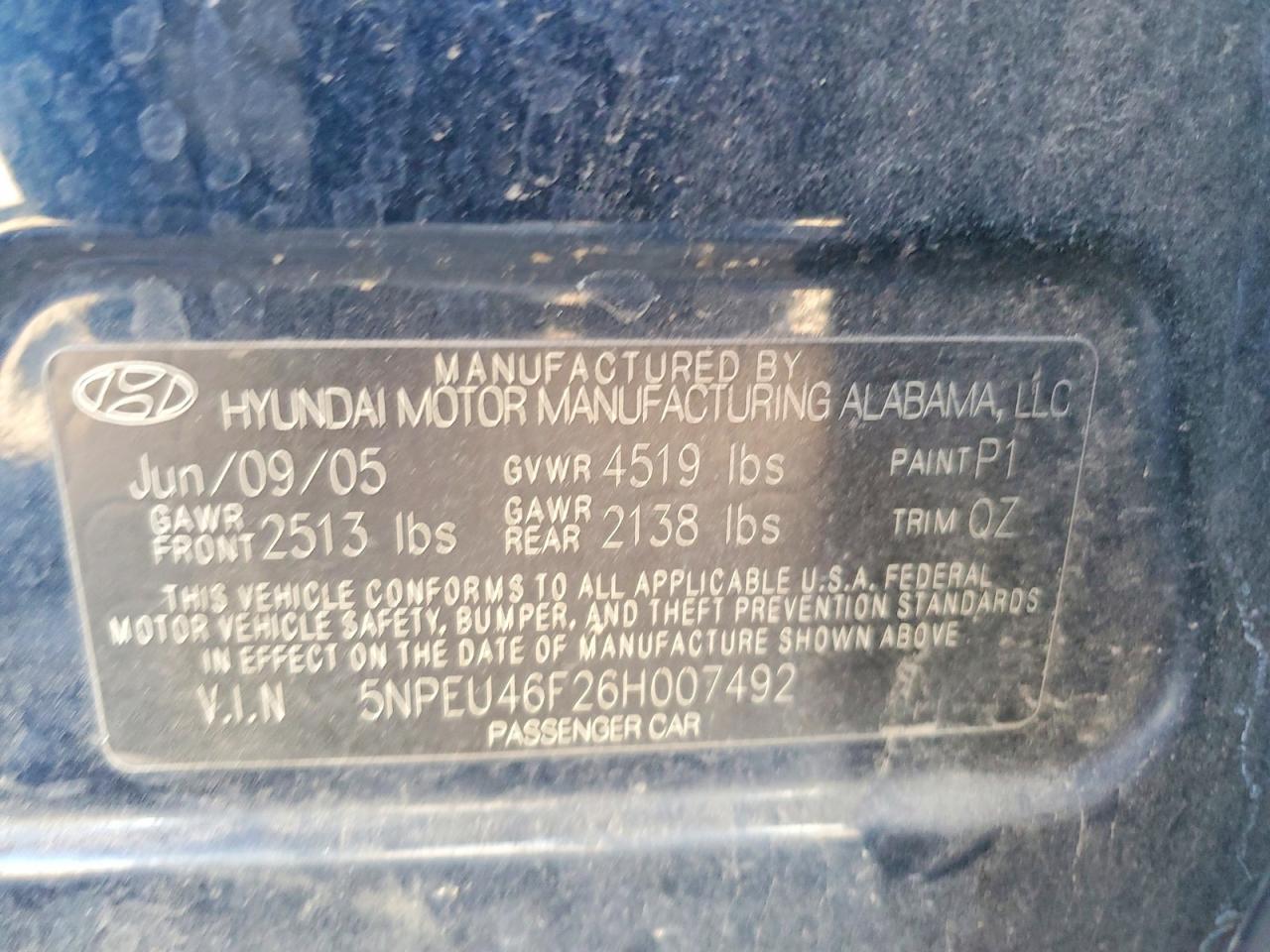 2006 HYUNDAI SONATA GLS V6 photo 34