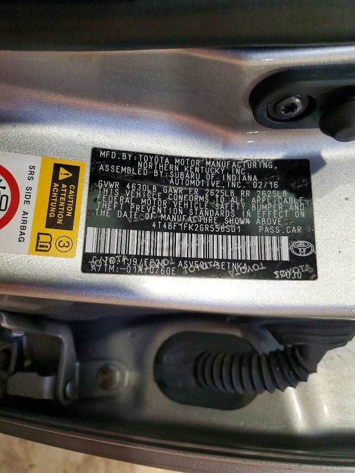 2016 TOYOTA CAMRY LE photo 13