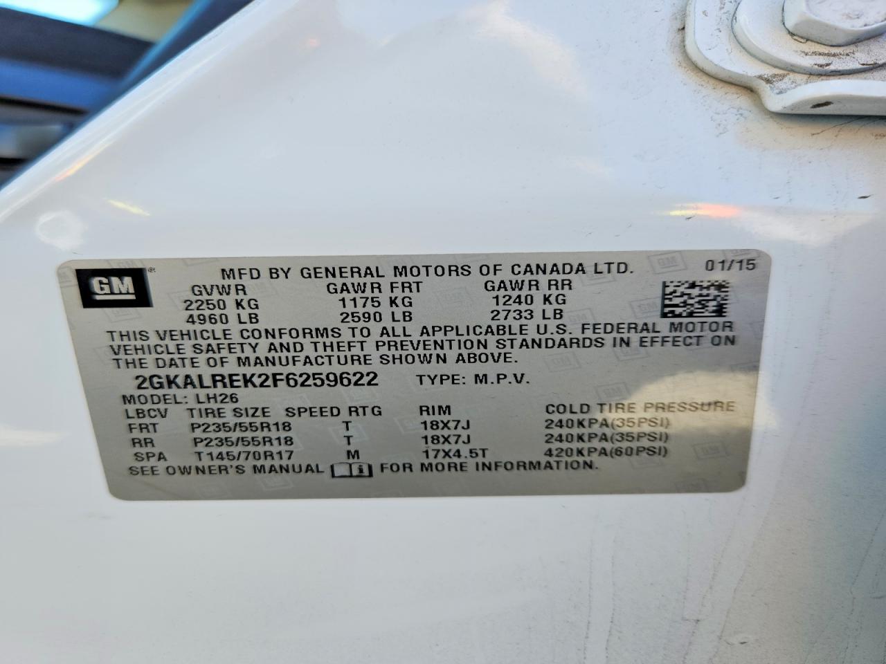 2015 GMC TERRAIN SLE photo 27
