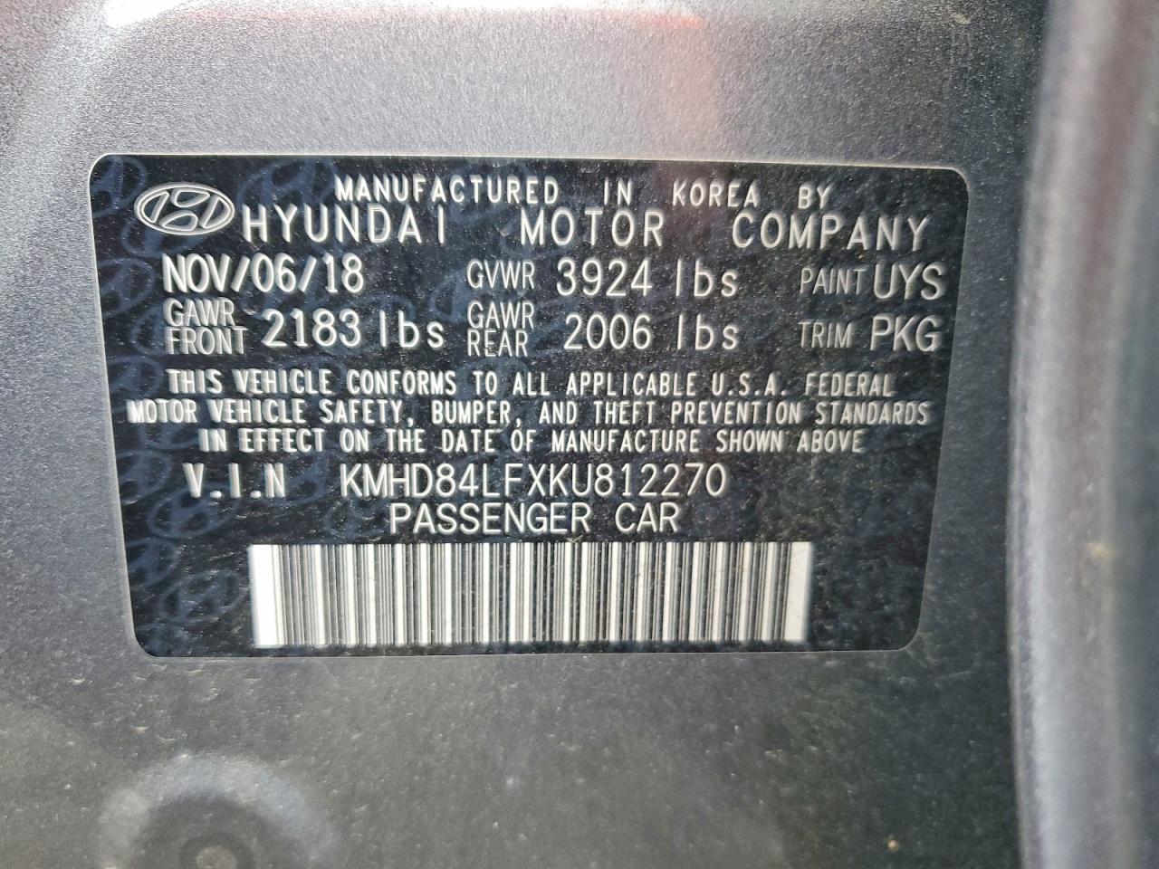 2019 HYUNDAI ELANTRA VALUE EDITION photo 34