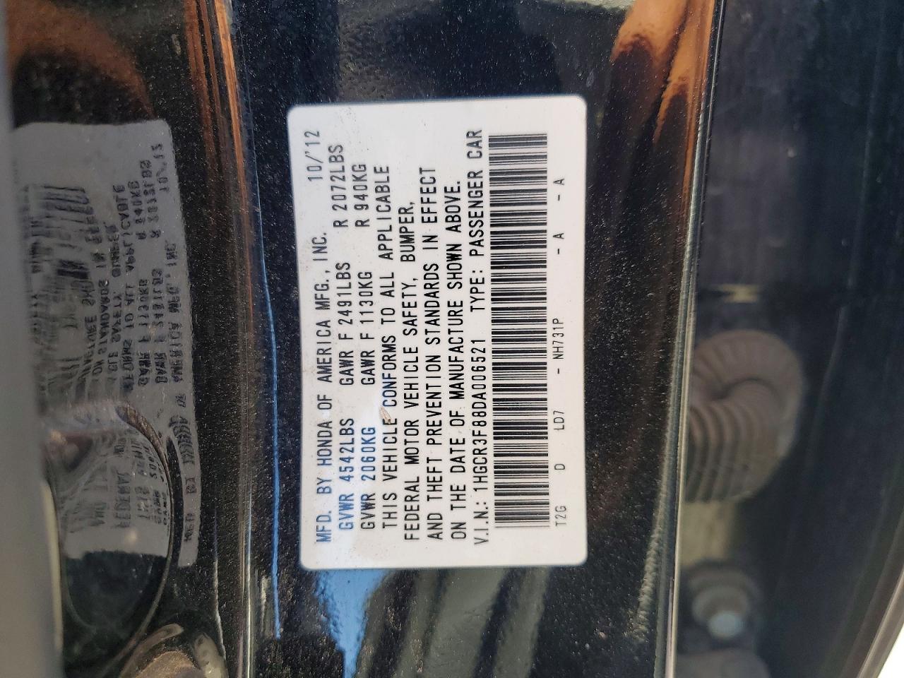 2013 HONDA ACCORD EXL photo 23