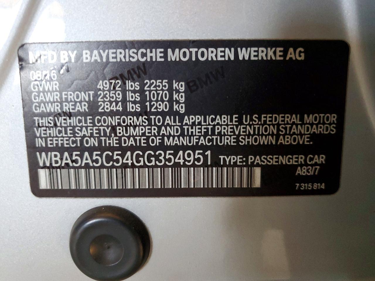 2016 BMW 528 I photo 25