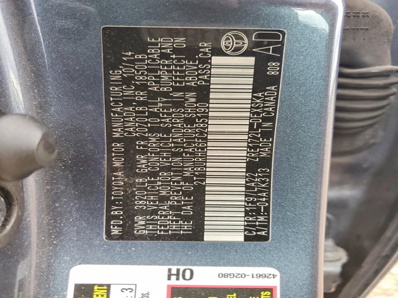 2015 TOYOTA COROLLA S PREMIUM photo 23