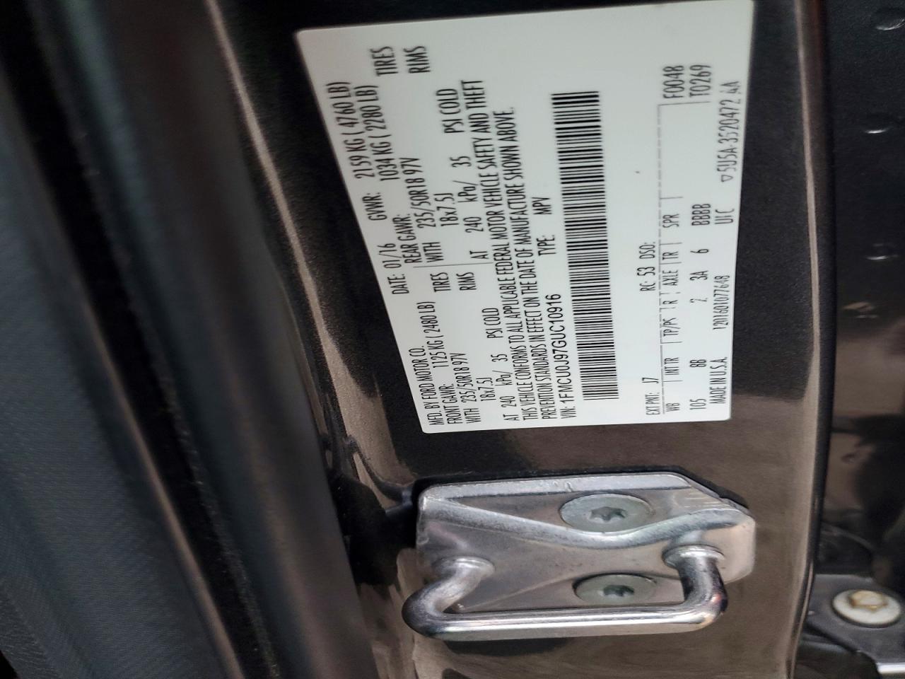 2016 FORD ESCAPE TITANIUM photo 13