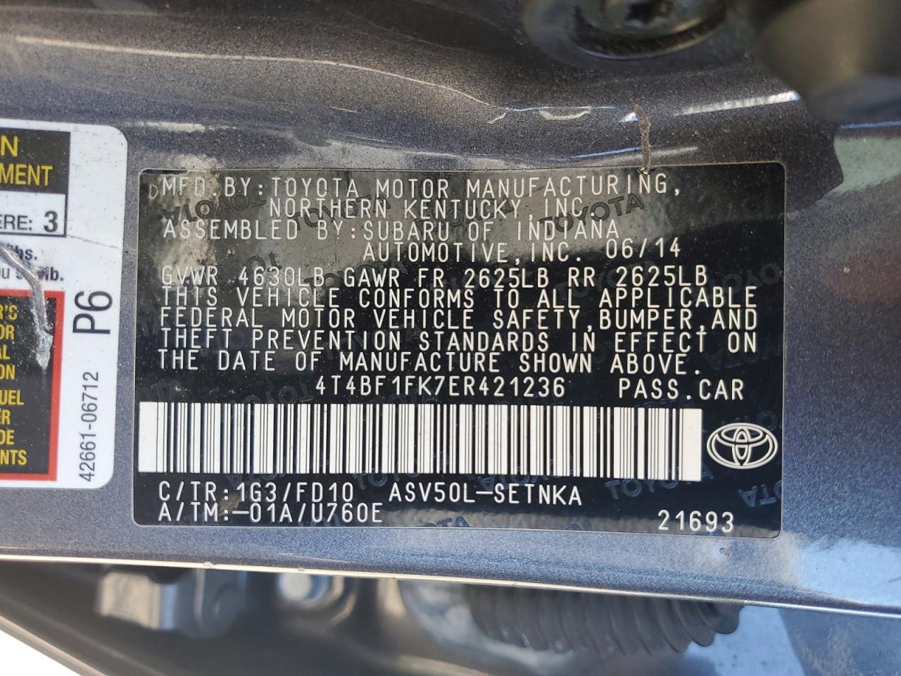 2014 TOYOTA CAMRY LE photo 23