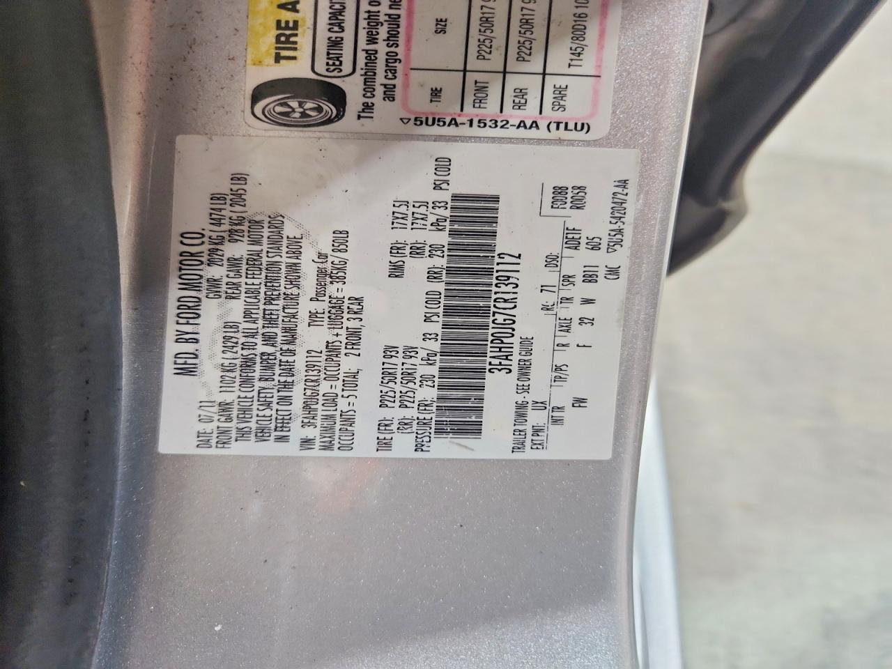 2012 FORD FUSION SEL photo 34