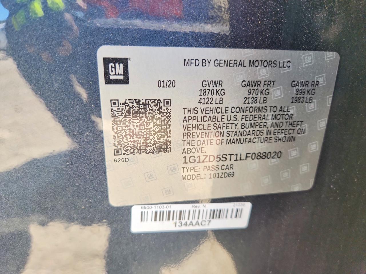 2020 CHEVROLET MALIBU LT photo 34