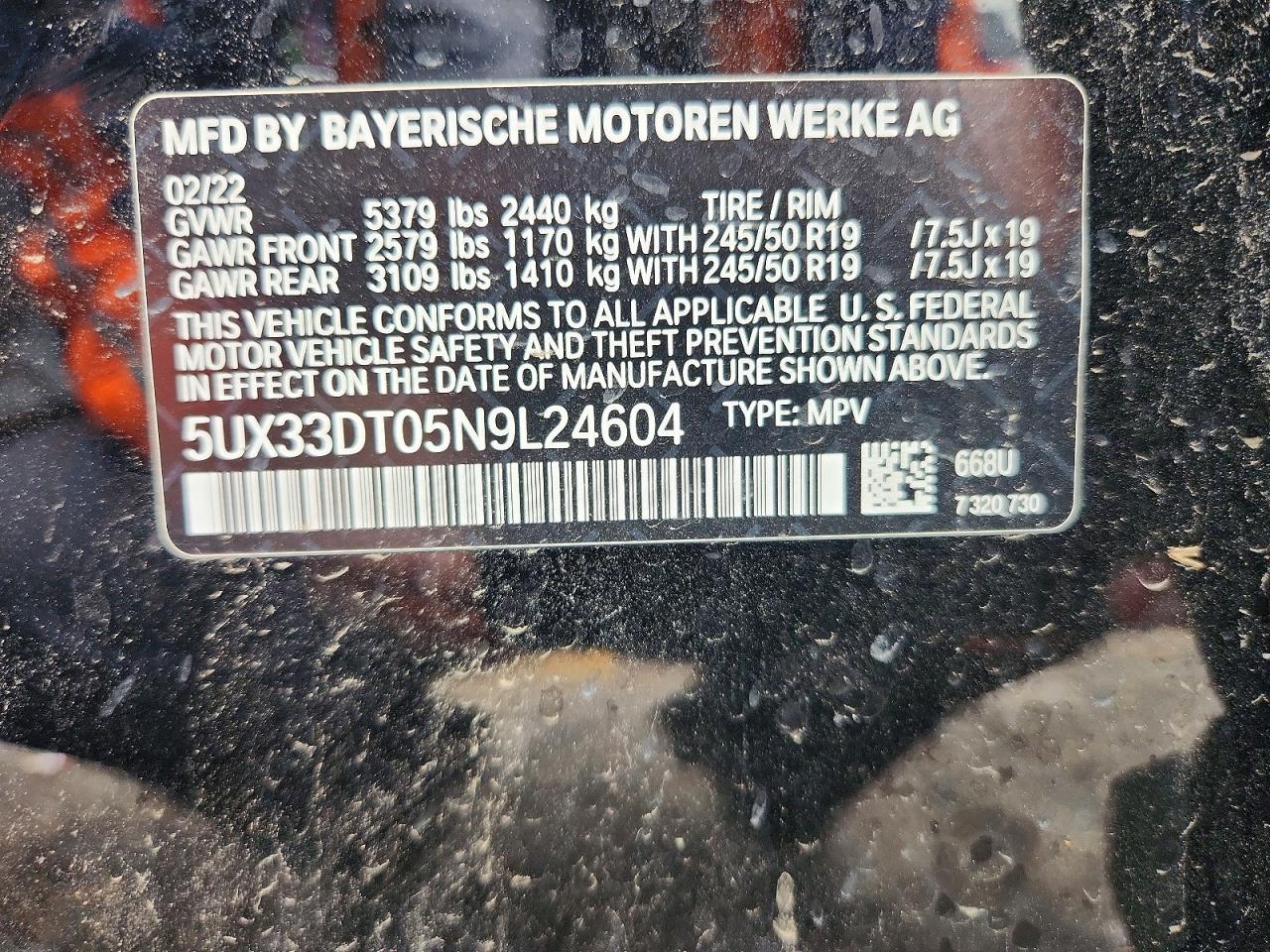 2022 BMW X4 XDRIVE30I photo 34