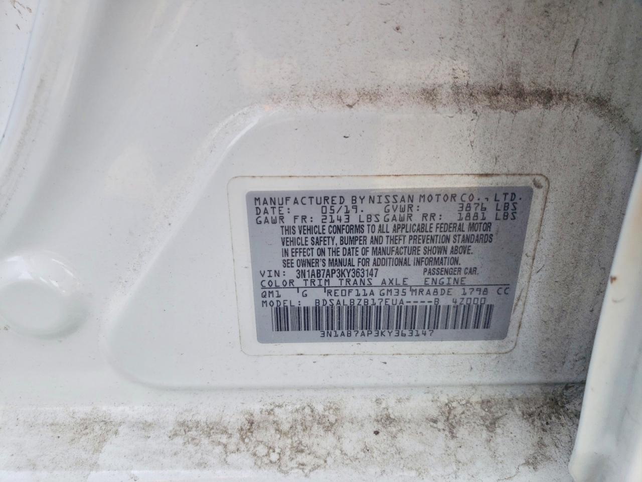 2019 NISSAN SENTRA S photo 37