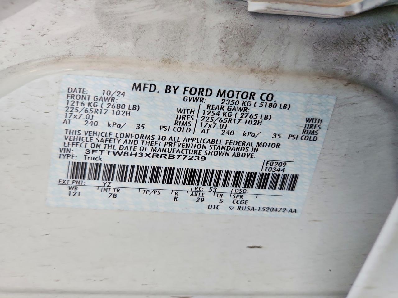 2024 FORD MAVERICK XLT photo 12