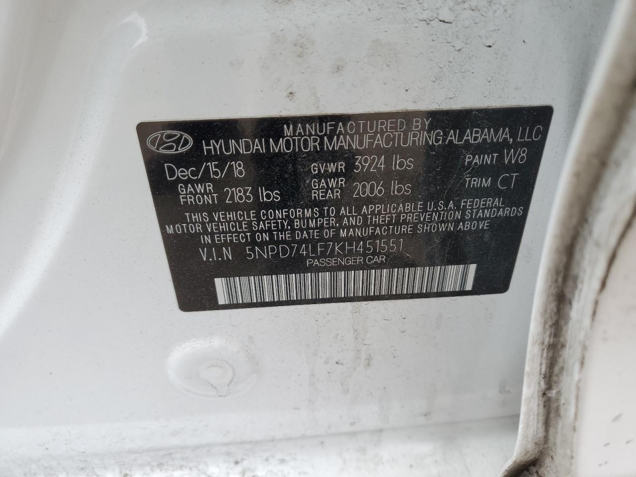 2019 HYUNDAI ELANTRA SE photo 34