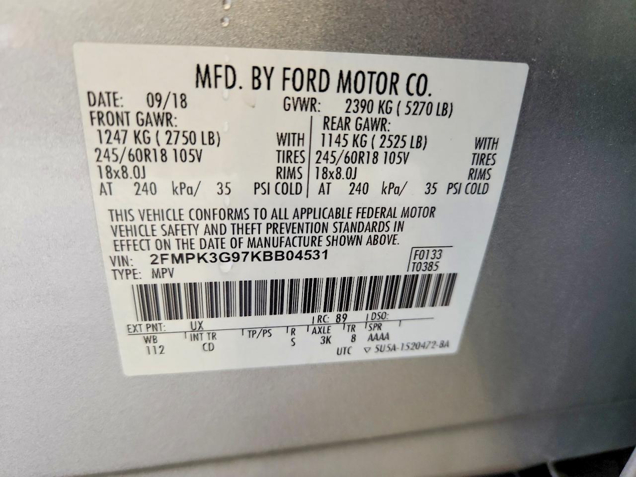 2019 FORD EDGE SE photo 13