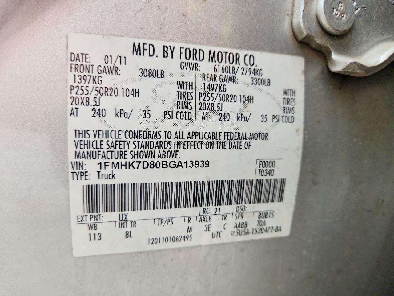 2011 FORD EXPLORER XLT photo 13