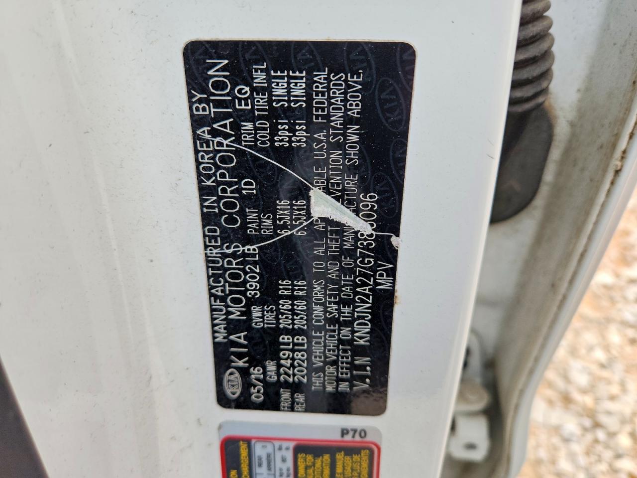 2016 KIA SOUL BASE photo 12
