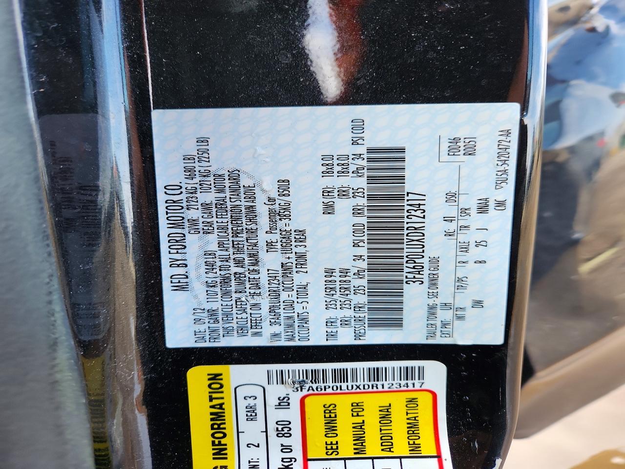 2013 FORD FUSION SE HYBRID photo 12