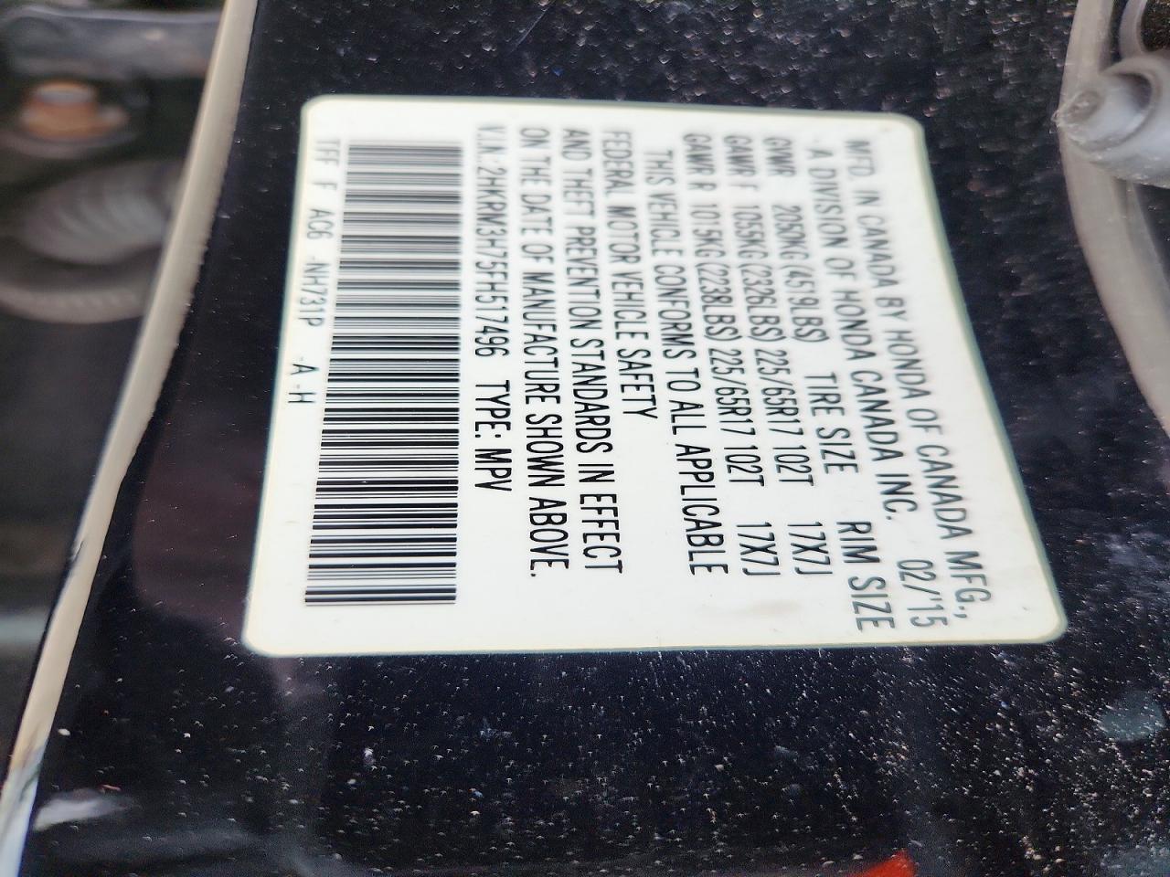 2015 HONDA CR-V EXL photo 25