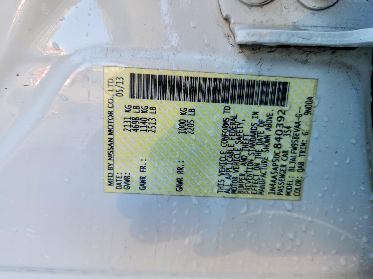 2013 NISSAN MAXIMA 3.5 S photo 34