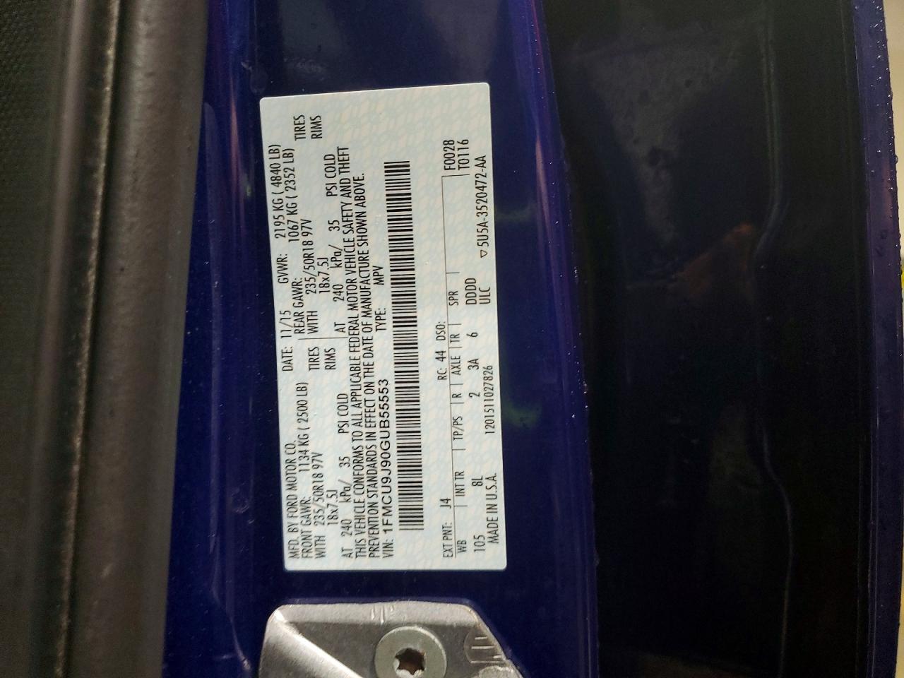 2016 FORD ESCAPE TITANIUM photo 25