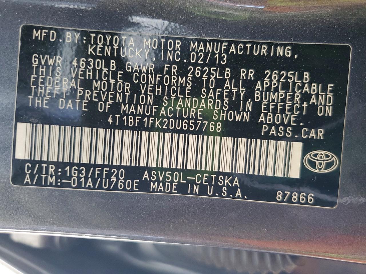2013 TOYOTA CAMRY SE photo 25