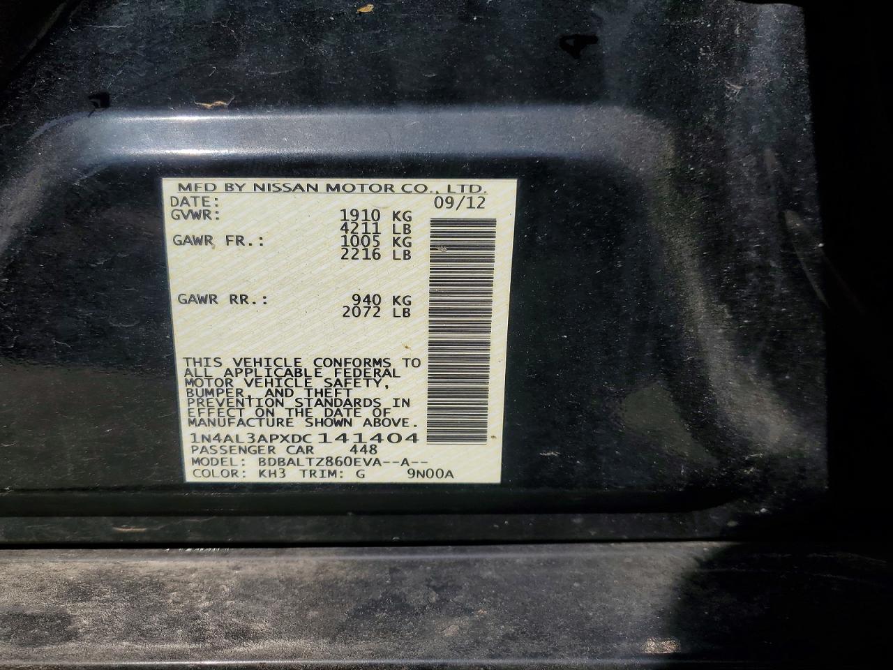 2013 NISSAN ALTIMA 2.5 photo 34