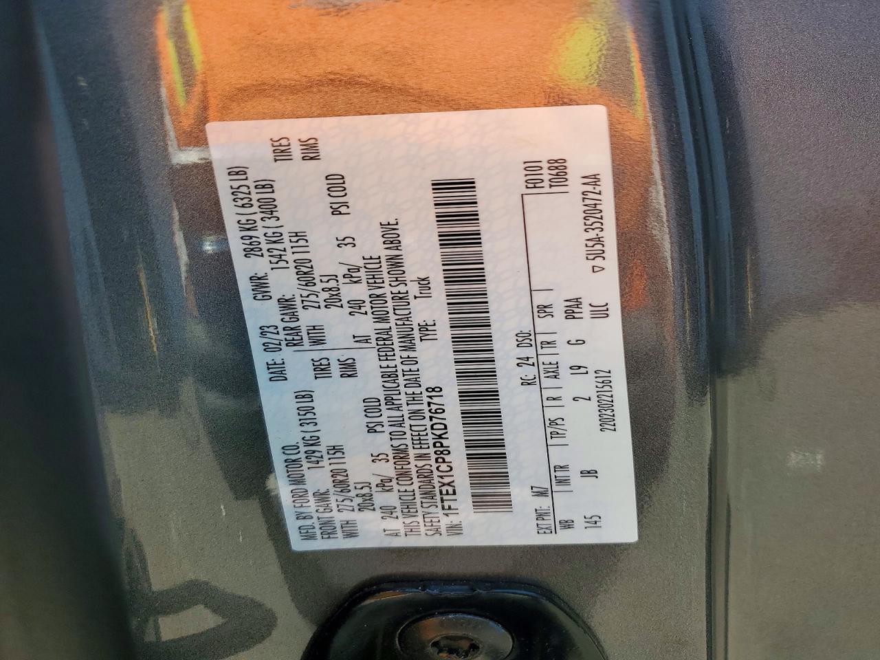 2023 FORD F150 SUPER CAB photo 13
