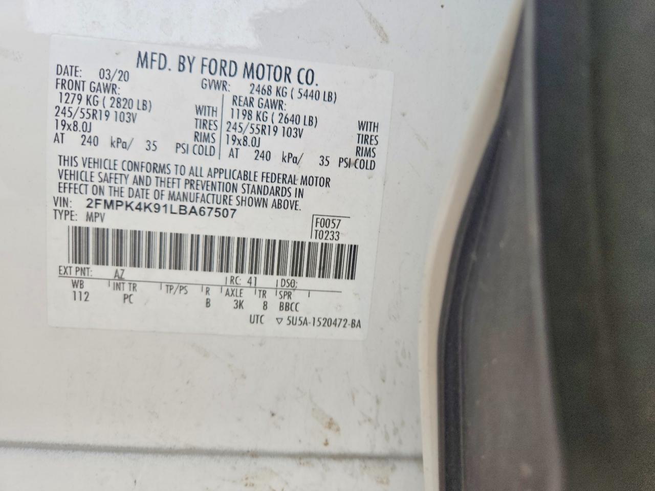 2020 FORD EDGE TITANIUM photo 25