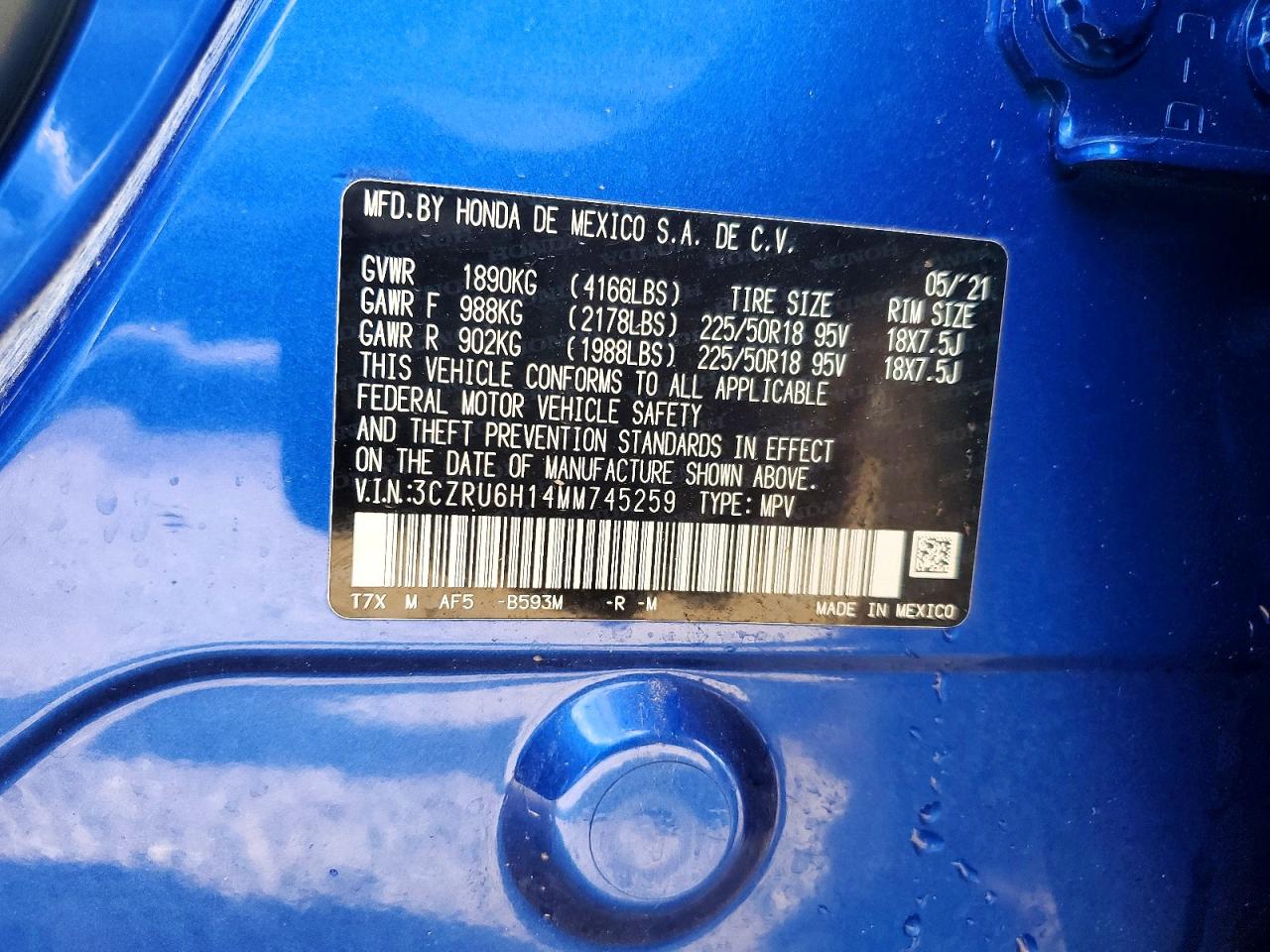 2021 HONDA HR-V SPORT photo 13
