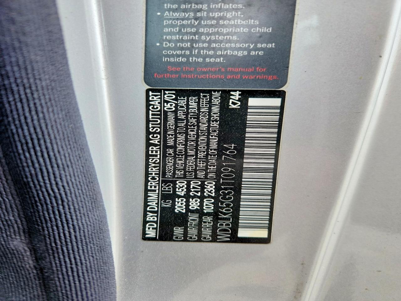 2001 MERCEDES-BENZ CLK 320 photo 23