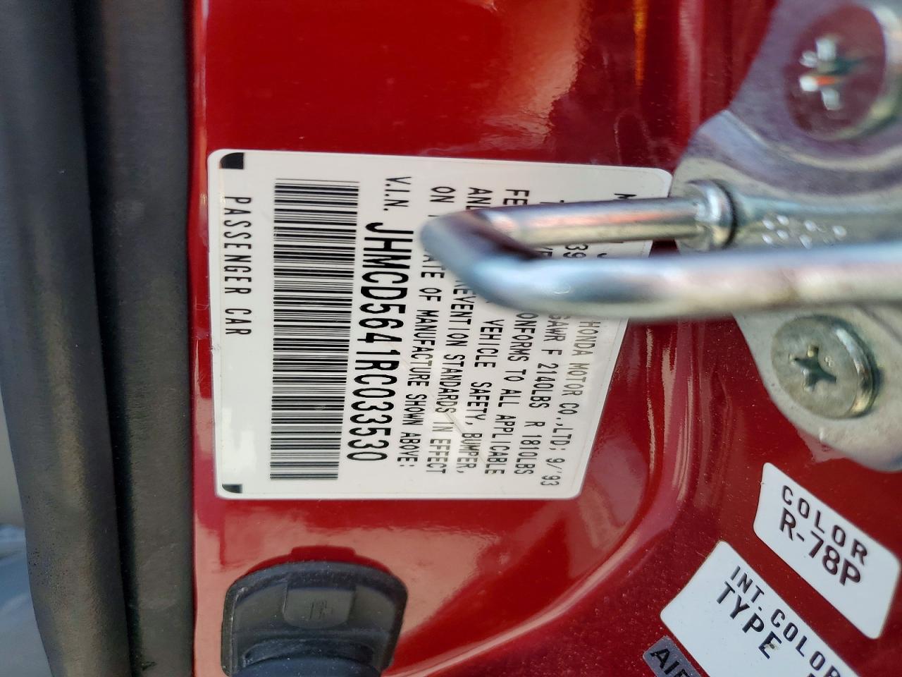 1994 HONDA ACCORD LX photo 23