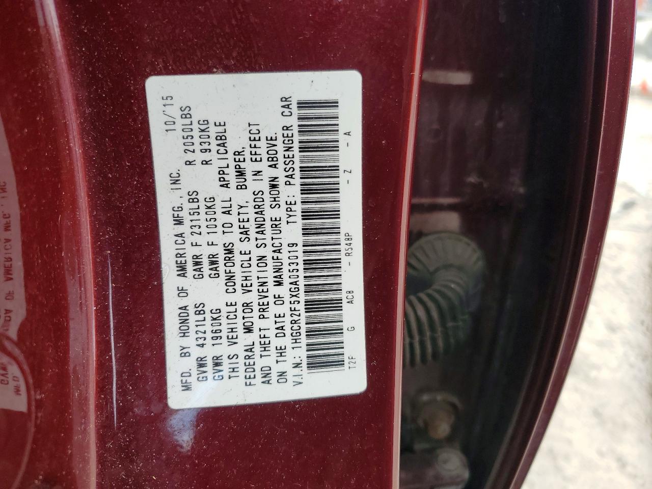 2016 HONDA ACCORD SPORT photo 23