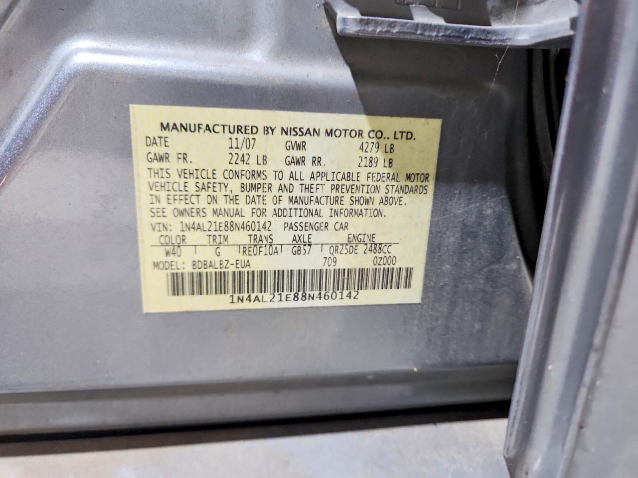 2008 NISSAN ALTIMA 2.5 photo 23
