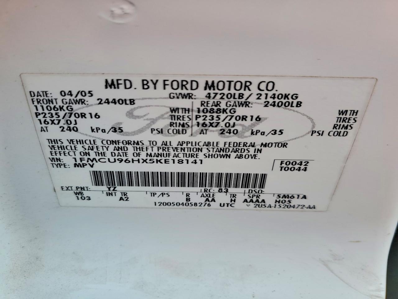 2005 FORD ESCAPE HEV photo 12