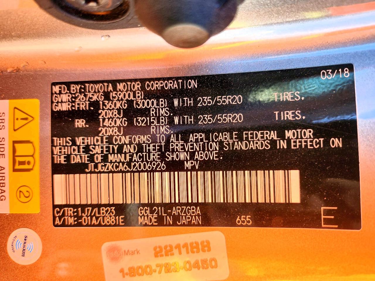 2018 LEXUS RX 350 L photo 25